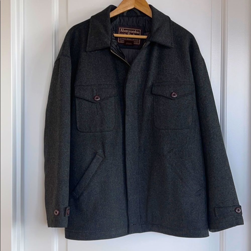 Abercrombie & Fitch wool-blend gray jacket